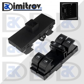 Бутони стъклоповдигане VW Amarok Caddy III IV CC Eos Golf V VI Plus Jetta IV Passat Polo Scirocco Sharan Tiguan Touareg Touran Transporter VI